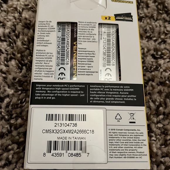 Corsair Vengeance new DDR4 2x16gb 2666mhz - Picture 2 of 3